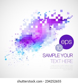 Modern vector background with watercolor blot