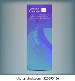 Modern vector banner with rounded lines