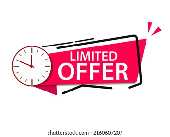 Oferta limitada de banner vectorial moderno