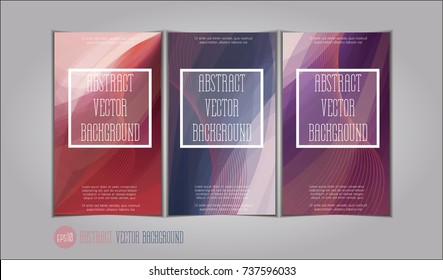 Modern vector banner template, smooth waves background for your design