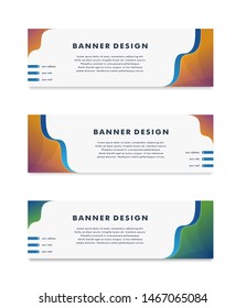 Modern vector banner web background abstract design template