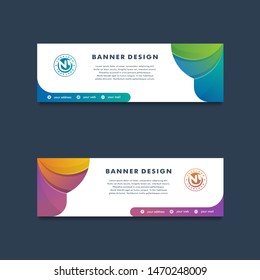 Modern vector banner web background abstract design template