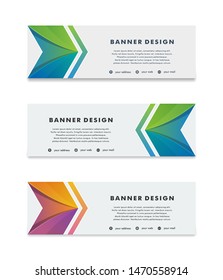 Modern vector banner web background abstract design template