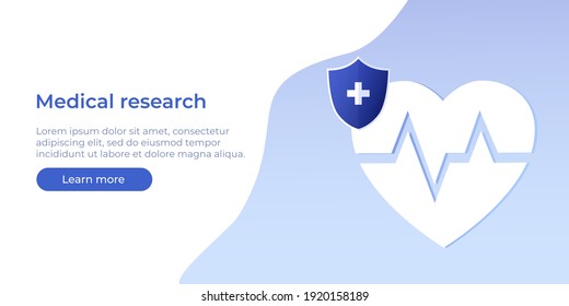 Banner vectorial moderno, plantilla de diseño de páginas web para clínicas, hospitales. Cartel para el sitio de una clínica privada. Ilustración del vector EPS 10