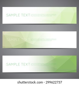 Modern vector banners polygonal background set