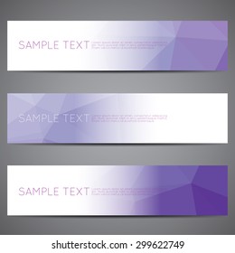 Modern vector banners polygonal background set