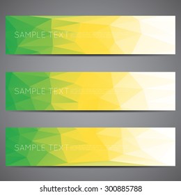 Modern vector banners polygonal background set