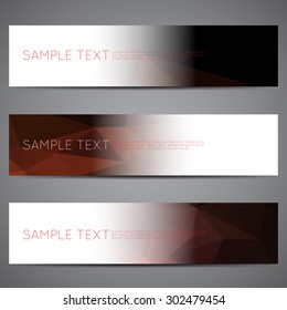 Modern vector banners polygonal background set
