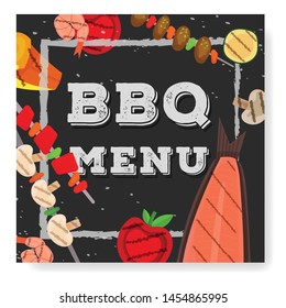 Modern Vector Barbecue Menu Invitation Design Stock Vector (Royalty ...