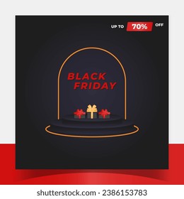 Modern vector Black Friday product backdrop background