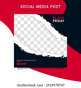 Modern vector black friday sale banner collection social media templates