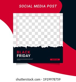 Modern vector black friday sale banner collection social media templates