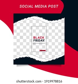Modern vector black friday sale banner collection social media templates