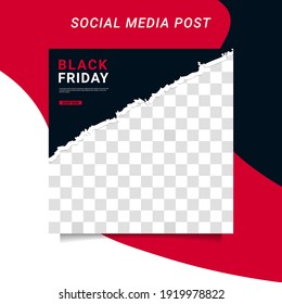 Modern vector black friday sale banner collection social media templates