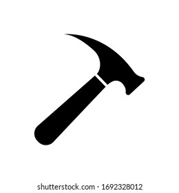 modern vector black hammer icon