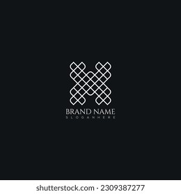 Modern vector brand identity corporate line vector logo X design