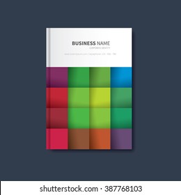 modern vector brochure background, cover for report, scrapbook / book with color background