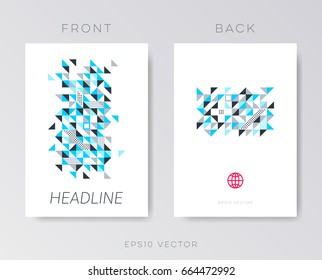 Modern vector brochure design template mosaic on white