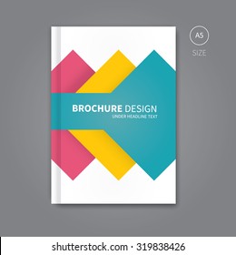 Modern vector brochure flyer with colour squares for book or magazine / colour Vector brochure flyer template design