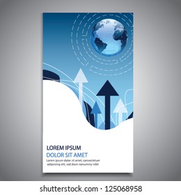 Modern vector Brochure with globes