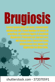 Modern vector brochure, report or flyer design template. Medical industry, biotechnology and biochemistry concept. Scientific medical designs.  Mosquito transmission diseases relative theme. Brugiosis