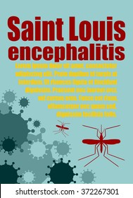 Modern vector brochure, report or flyer design template. Medical industry, biotechnology and biochemistry. Scientific medical designs.  Mosquito transmission diseases. Saint Louis encephalitis
