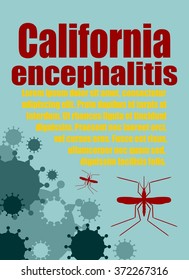 Modern vector brochure, report or flyer design template. Medical industry, biotechnology and biochemistry. Scientific medical designs.  Mosquito transmission diseases relative. California encephalitis