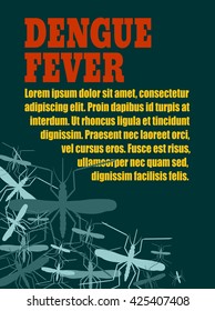Modern vector brochure, report or flyer design template. Medical industry, biotechnology and biochemistry. Scientific medical designs. Mosquito transmission diseases relative theme. Dengue fever