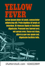 Modern vector brochure, report or flyer design template. Medical industry, biotechnology and biochemistry. Scientific medical designs. Mosquito transmission diseases relative theme. Yellow fever