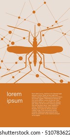 Modern vector brochure, report or flyer design template. Medical industry, biotechnology and biochemistry concept. Scientific medical designs. Zika virus mosquito transmission diseases. Field for text