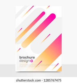 Modern Vector Brochure Templates. Stripes Vector Brochure Background. Company Brochure Mockups. EPS10