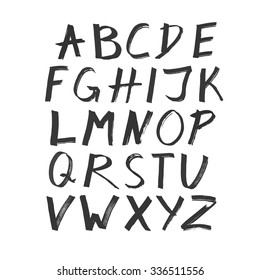 Modern Vector Brush Alphabet.