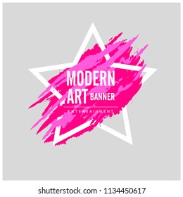Modern vector brushed  art banner