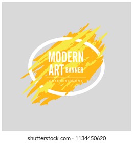 Modern vector brushed  art banner