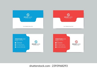 diseño moderno de tarjetas de visita vectorial