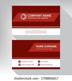 Modern. vector business card template. design red and white color