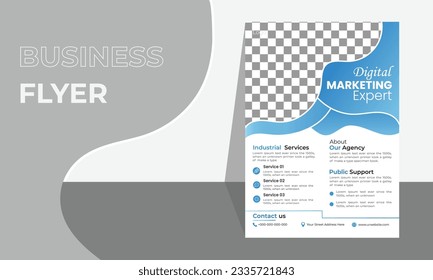 Modern vector business flyer Design Template. Creative and clean design. Elegant and Personal abstract Design. .