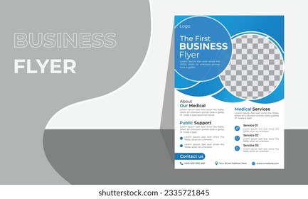 Modern vector business flyer Design Template. Creative and clean design. Elegant and Personal abstract Design. .