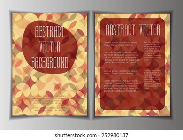 Modern vector business flyer/brochure template, retro geometrical background for your design, business card layout