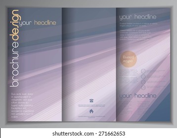 Modern vector business flyer/brochure template, smooth waves background for your design