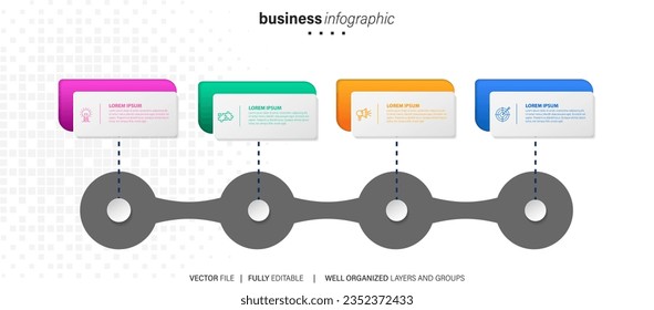 Plantilla informativa moderna de Vector Business
