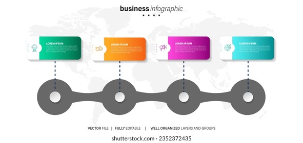Plantilla informativa moderna de Vector Business
