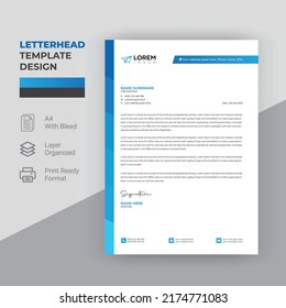 Modern vector business letterhead template