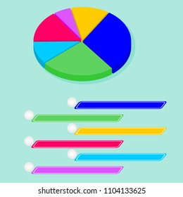 modern vector business pie chart infographic elements.
