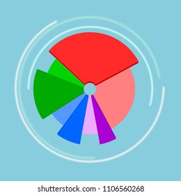 modern vector business pie chart infographic elements.