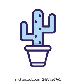 Modern vector of cactus plant isolated on white background