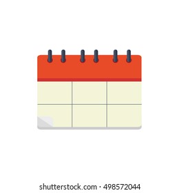 Modern vector calendar icon with a grid.
Flat design element for infographic and web.
