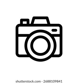 Vetor moderno de uma câmera, ideal para fotografia e viagem