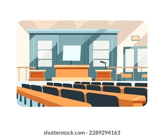 Modern vector chair design for education presentation icon isolated