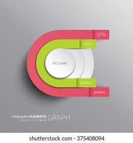 modern vector circle chart for image data design / simple infographics element